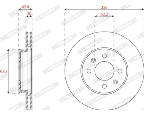 Brake disc DDF2660C Ferodo, Image 2