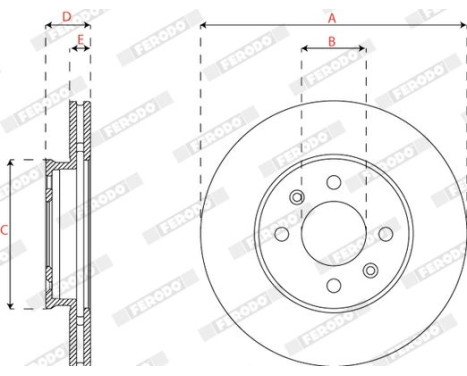 Brake disc DDF2660C Ferodo, Image 3
