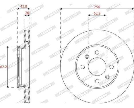 Brake disc DDF2660C Ferodo, Image 2