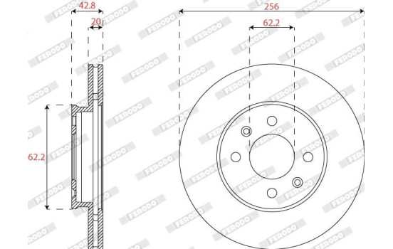 Brake disc DDF2660C Ferodo, Image 2