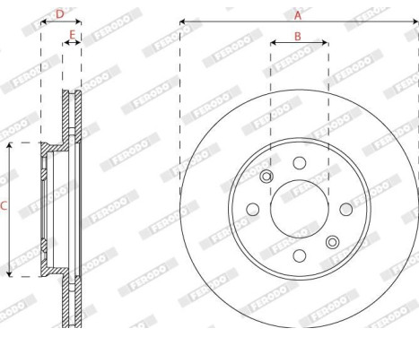 Brake disc DDF2660C Ferodo, Image 3