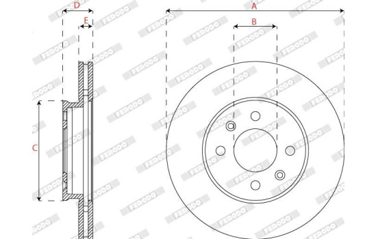 Brake disc DDF2660C Ferodo, Image 3