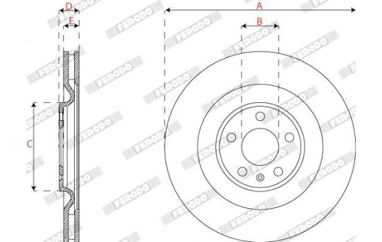 Brake disc DDF2661C Ferodo, Image 3
