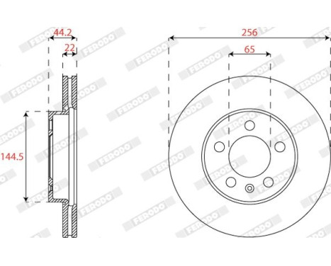 Brake disc DDF2663C Ferodo