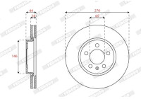 Brake disc DDF2664C Ferodo