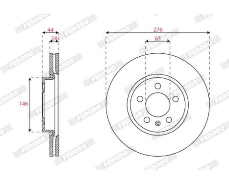 Brake disc DDF2664C Ferodo