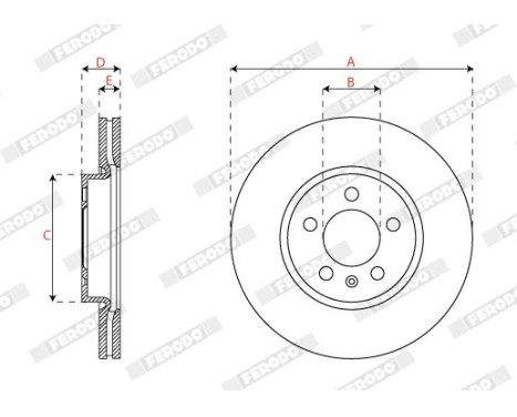 Brake disc DDF2664C Ferodo, Image 2