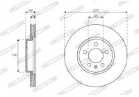 Brake disc DDF2664C Ferodo