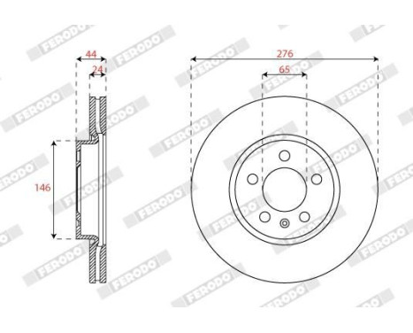 Brake disc DDF2664C Ferodo