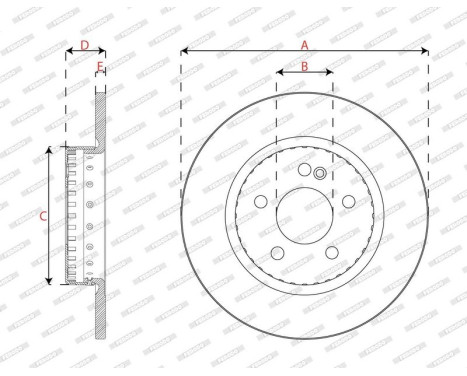 Brake disc DDF2665VC-1 Ferodo, Image 3