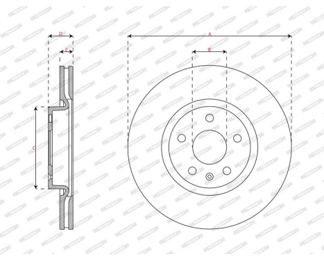 Brake disc DDF2702C Ferodo, Image 3
