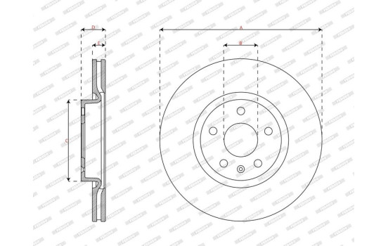 Brake disc DDF2702C Ferodo, Image 3