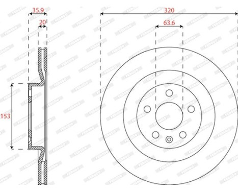 Brake disc DDF2732C Ferodo