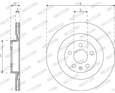 Brake disc DDF2732C Ferodo, Image 3