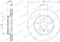 Brake disc DDF2769C Ferodo