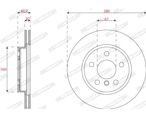 Brake disc DDF2769C Ferodo