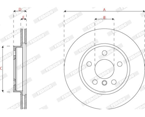 Brake disc DDF2769C Ferodo, Image 2