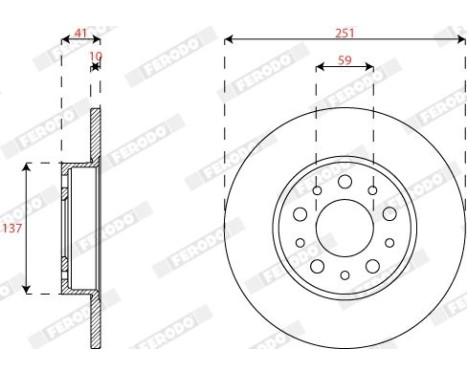 Brake disc DDF2777C Ferodo, Image 2