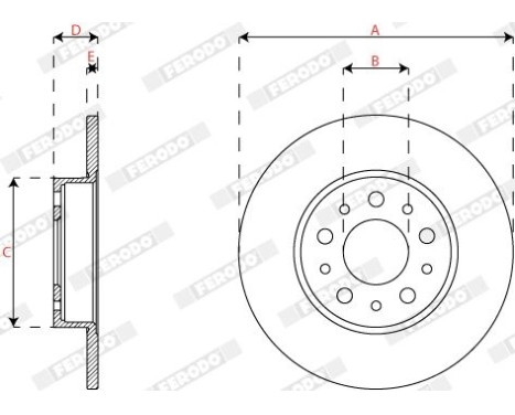 Brake disc DDF2777C Ferodo, Image 3