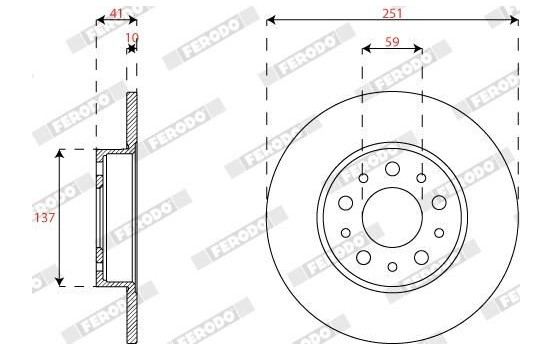 Brake disc DDF2777C Ferodo, Image 2