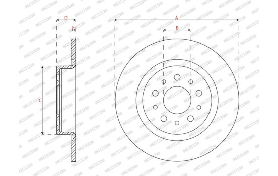 Brake disc DDF2778C Ferodo, Image 3