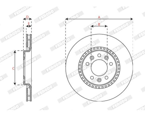 Brake disc DDF2783C Ferodo, Image 3