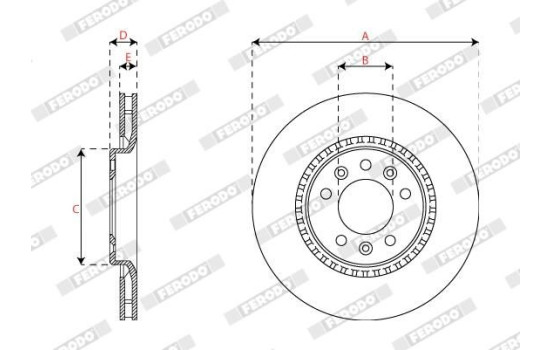 Brake disc DDF2783C Ferodo, Image 3