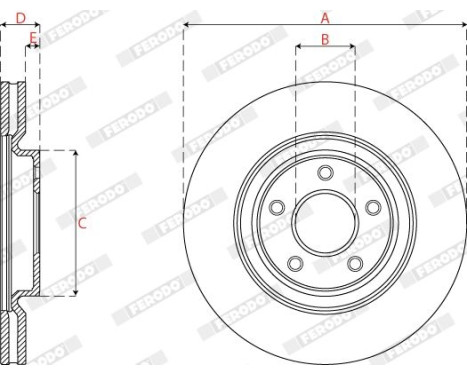 Brake disc DDF2785C-1 Ferodo, Image 3