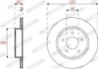 Brake disc DDF2786C Ferodo