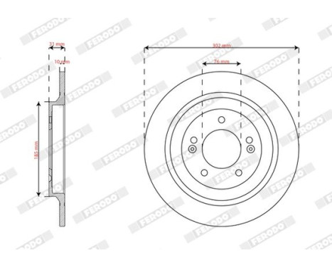 Brake disc DDF2787C Ferodo, Image 2