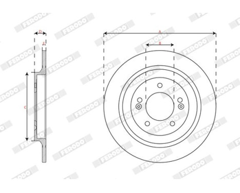 Brake disc DDF2787C Ferodo, Image 3