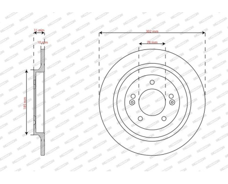 Brake disc DDF2787C Ferodo, Image 2