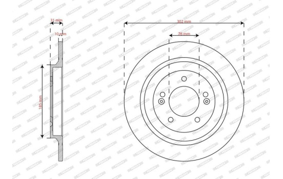 Brake disc DDF2787C Ferodo, Image 2