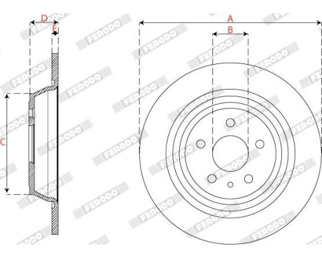 Brake disc DDF2788C Ferodo, Image 3