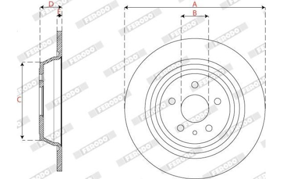 Brake disc DDF2788C Ferodo, Image 3