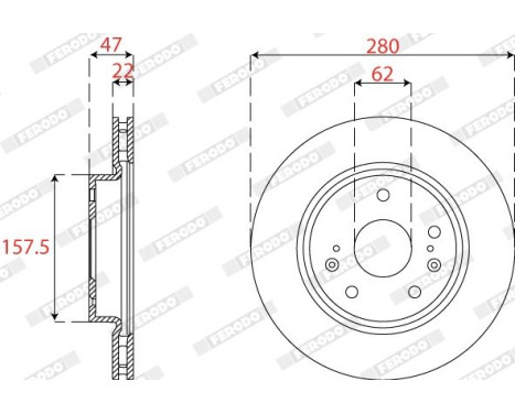 Brake disc DDF2791C Ferodo, Image 2