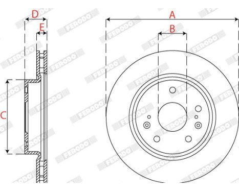 Brake disc DDF2791C Ferodo, Image 3