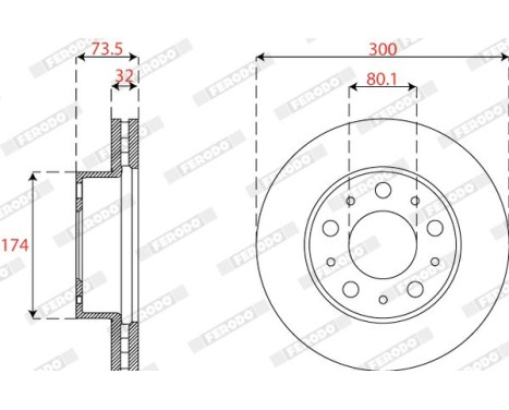 Brake disc DDF2795-1 Ferodo, Image 2