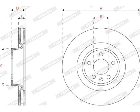 Brake disc DDF2810C-1 Ferodo, Image 3