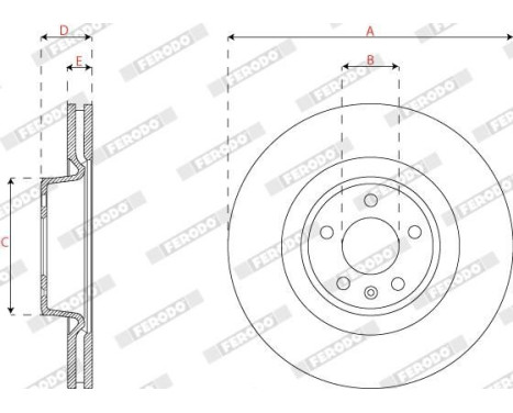 Brake disc DDF2810C-1 Ferodo, Image 3