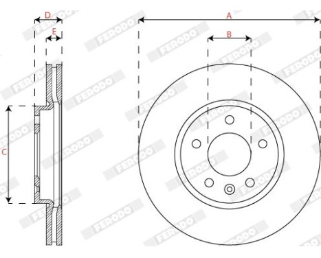 Brake disc DDF2811C Ferodo, Image 3