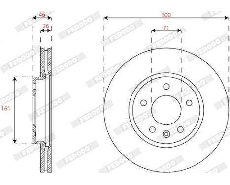 Brake disc DDF2811C Ferodo, Image 3