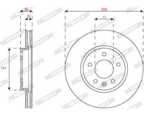 Brake disc DDF2811C Ferodo, Image 3