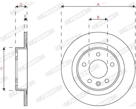 Brake disc DDF2812C Ferodo, Image 3