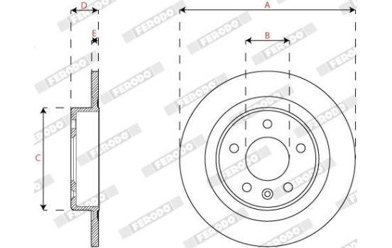 Brake disc DDF2812C Ferodo, Image 3