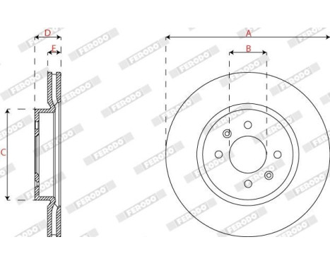 Brake disc DDF2819C Ferodo, Image 3