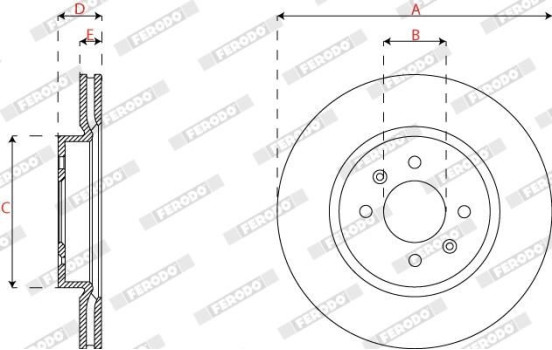Brake disc DDF2819C Ferodo, Image 3