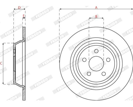 Brake disc DDF2821C Ferodo, Image 3