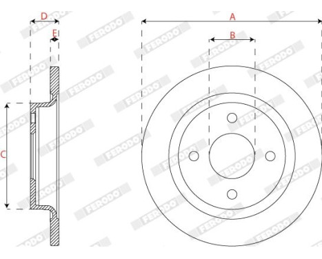 Brake disc DDF2822C Ferodo, Image 3