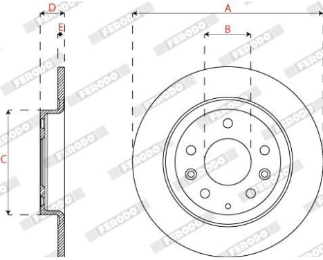 Brake disc DDF2823C Ferodo, Image 3